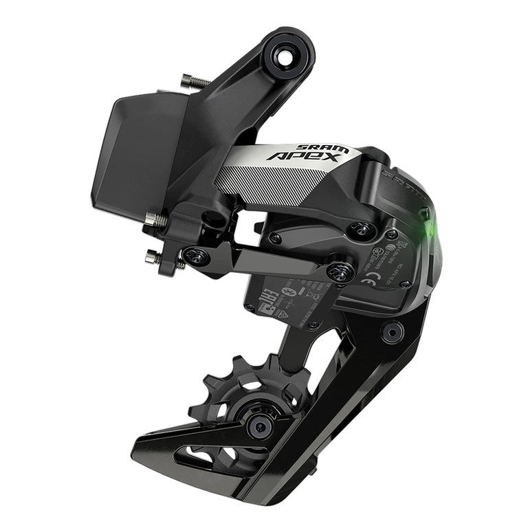 Deragliatore post. SRAM Apex XPLR AXS 12v, max. 44d, nero, o. Batterie