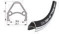 Rodi Airline 1 28" Felge, Schwarz, 36 Loch, 622-19, LV 6,5 mm