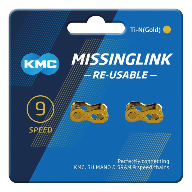 Missinglink KMC 9R Ti-N 2 pz. per catene da 6,6mm, 9vel., oro