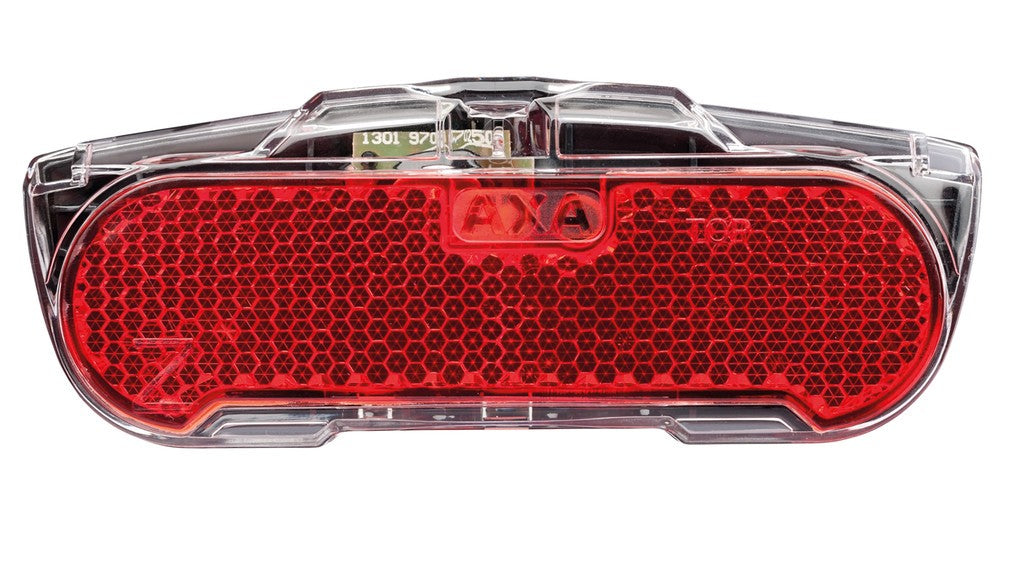 Luce post. LED a dinamo AXA Slim Steady luce pos., fiss. al portapacchi 50mm