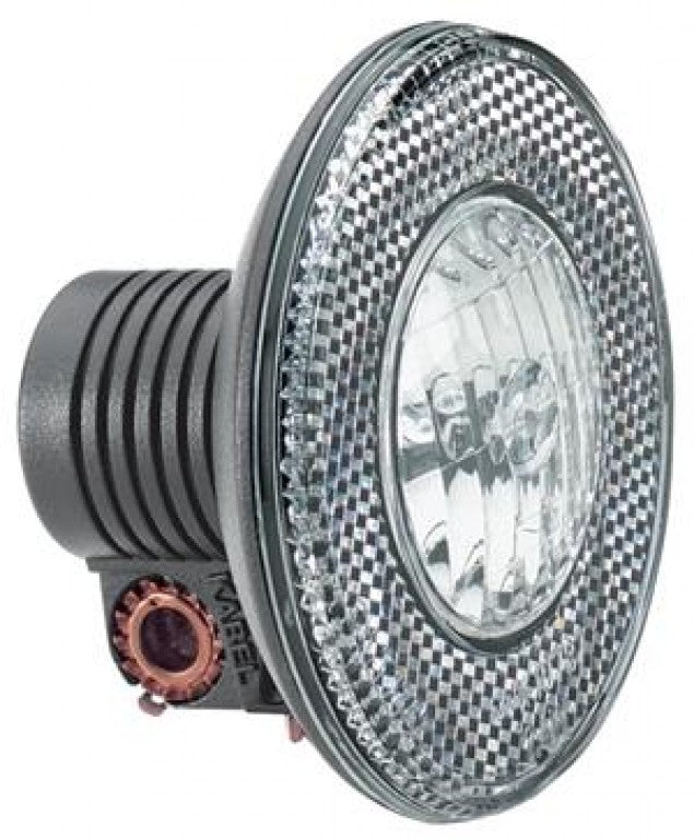 Luz dinamo halógena b&amp;m Basic N 17 Lux, redonda