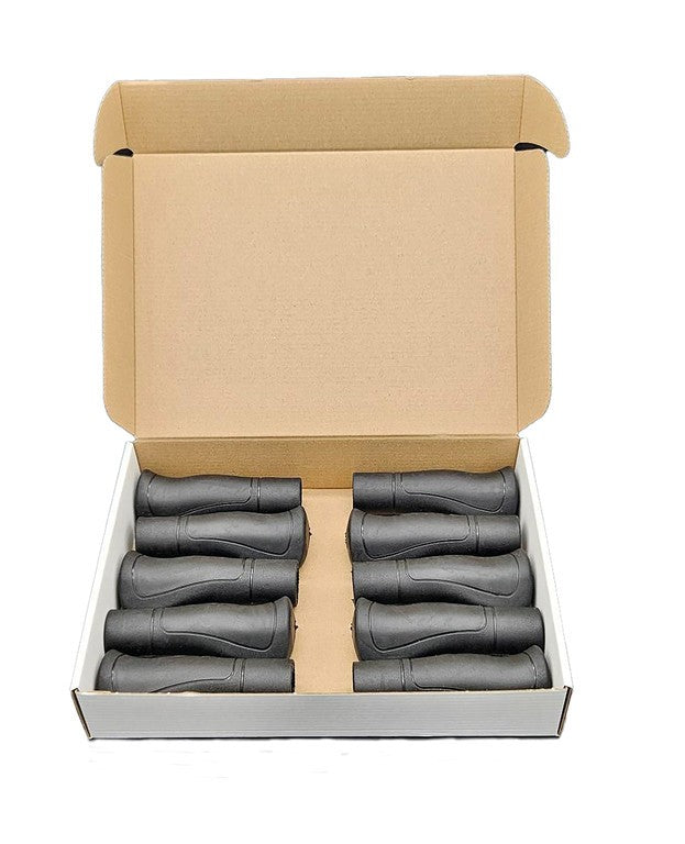Puños de caja de servicio HERRMANS Ergo 84B negros, 120 mm, TPE45, 30 piezas/caja