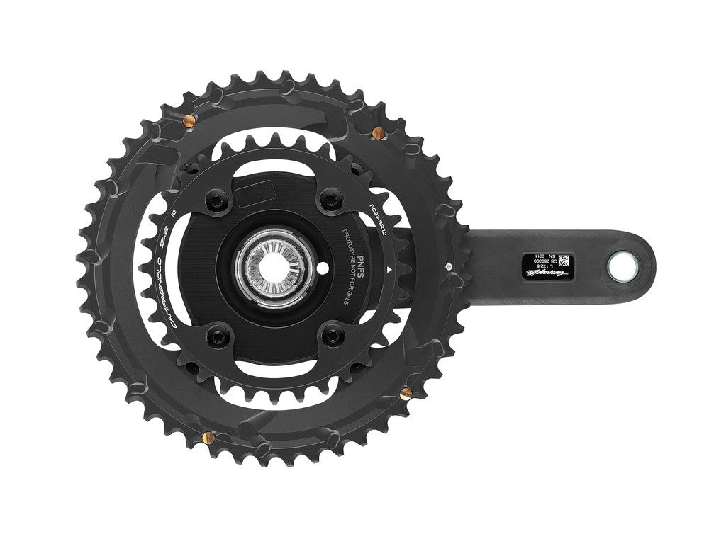 SuperRecord S ProT Carbon 12v 12-fach Kurbelgarnitur, 32-48 Zähne, 172,5 mm, mit Leistungsmesser