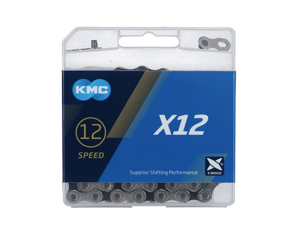 KMC X12 Kette 1/2" x 11/128", 126 Glieder, 12 V, silber/nr