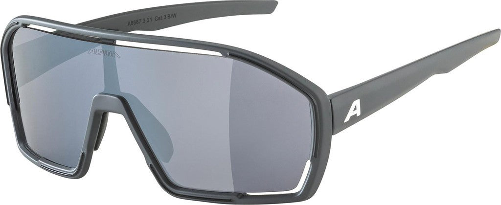 Alpina Bonfire Sportbrille, Midnight Op., schwarze Spezialgläser, Kat. 3