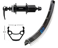 Hinterrad 28x1,75 28",Exal ZX19,nr/ar,FH-QC400,sg.ra.135mm