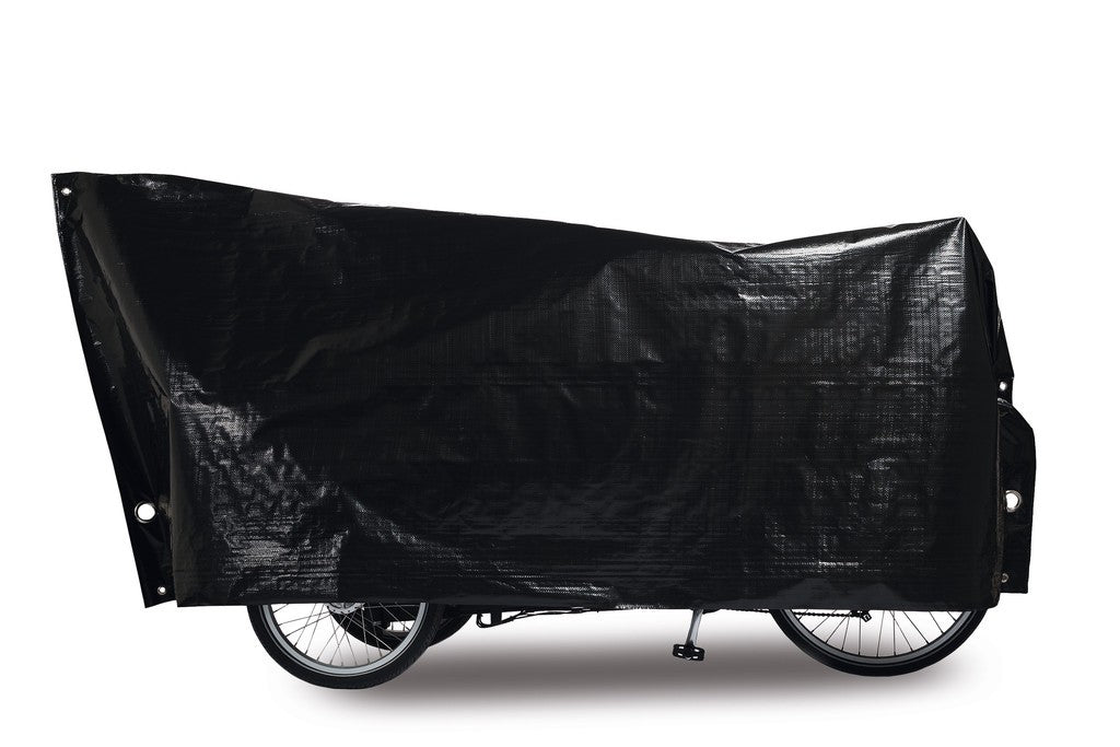 Lastenrad-Fahrradabdeckung VK, 120 x 295 cm, Schwarz, mit 2 großen Ösen