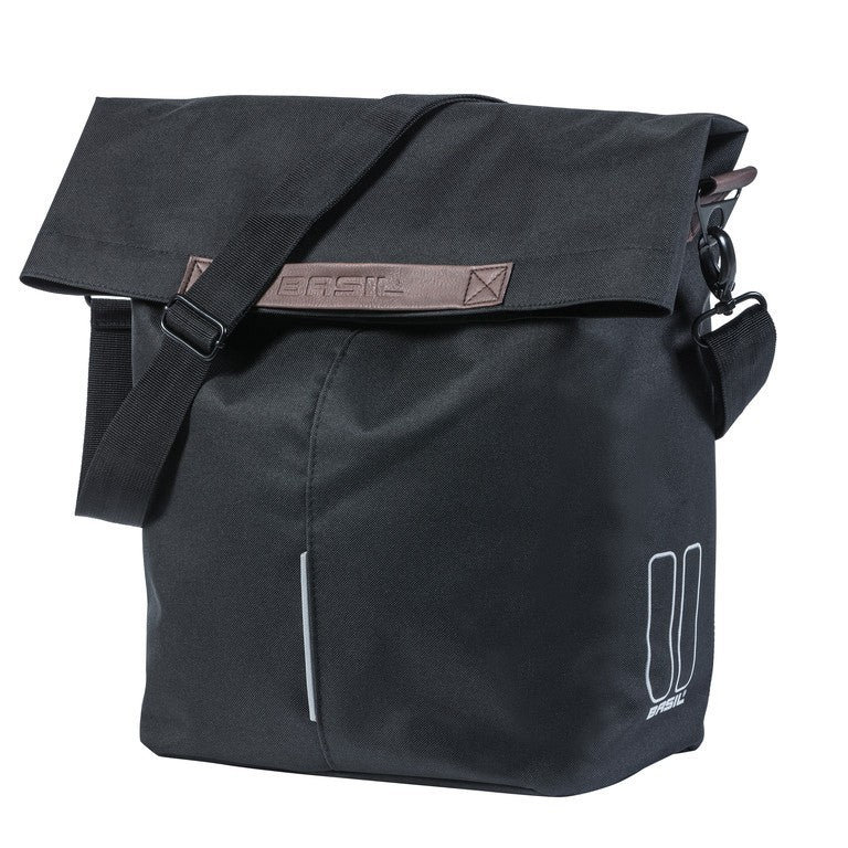 Shopper Basil City nero,13x29x31cm,14-16l, Hook On