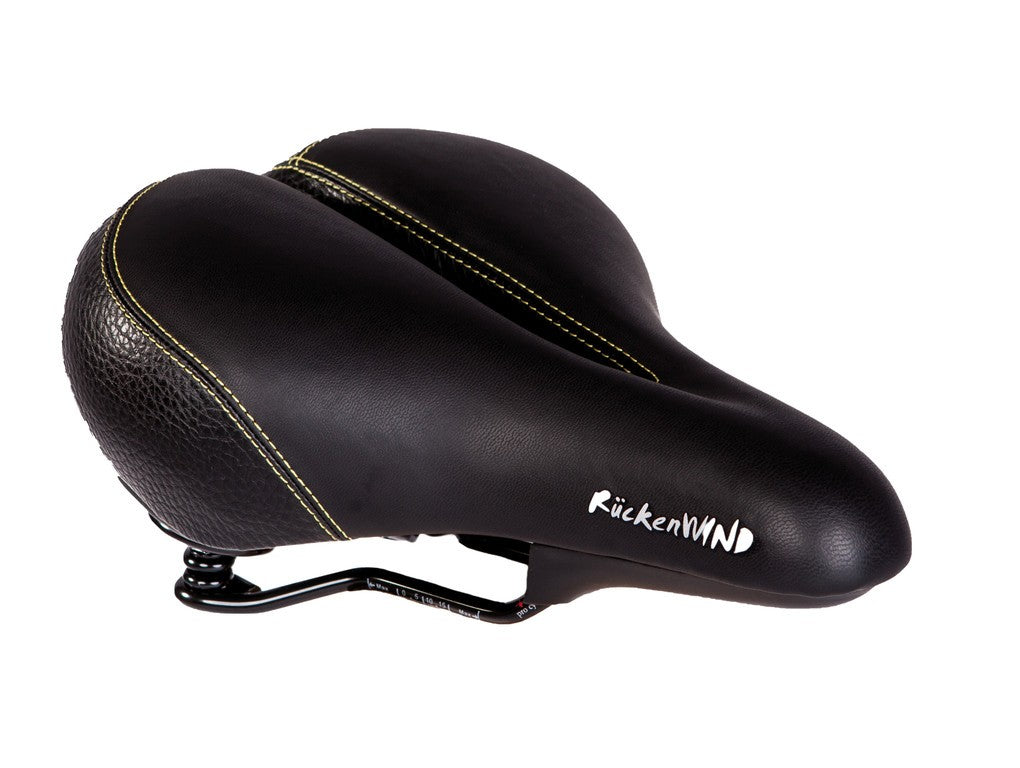 Sillín P&amp;P Rückenwind 803 negro/amarillo, unisex, 265 x 210 mm, aprox. 700 g