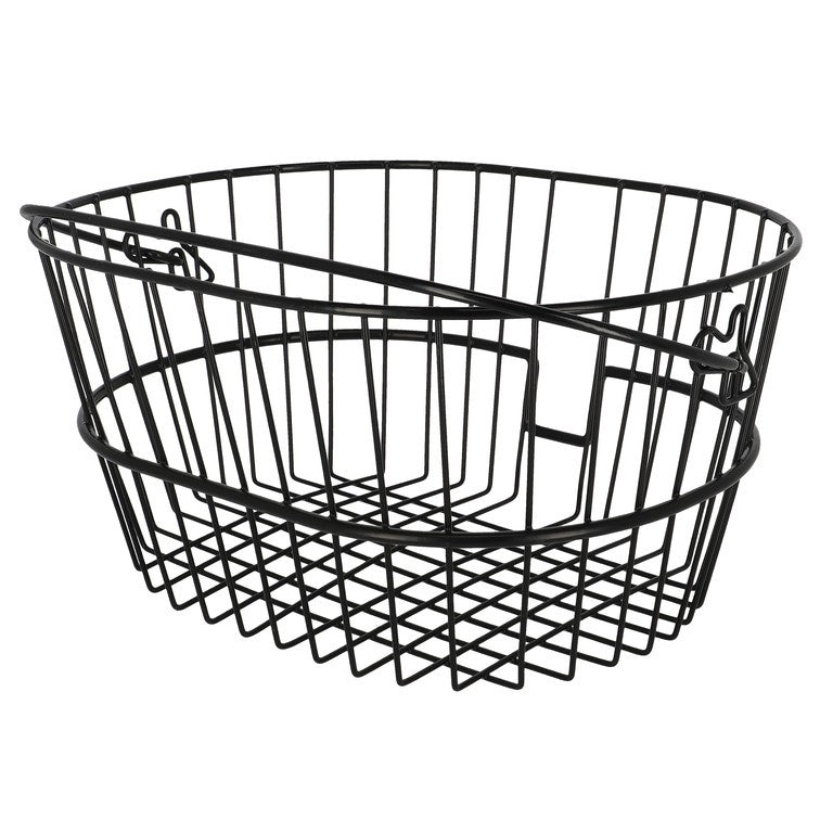 Cesta delantera estándar KLICKfix 41x19x30cm, negra, malla ancha
