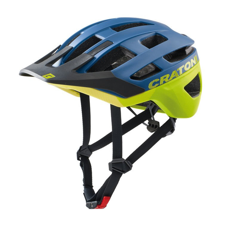 Casco de bicicleta Cratoni AllRace (MTB), talla S/M (52-57 cm), azul mate/amarillo