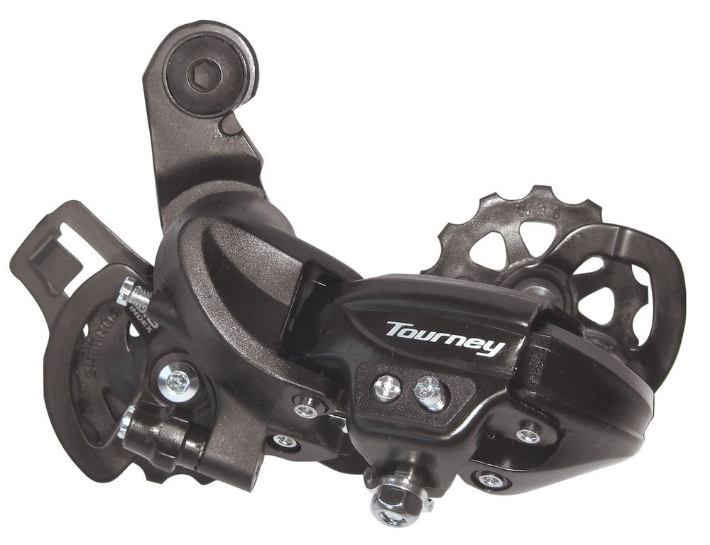 Deragl. post. Shimano Tourney RD-TY500 6/7 vel., s. adatt., gabbia lunga