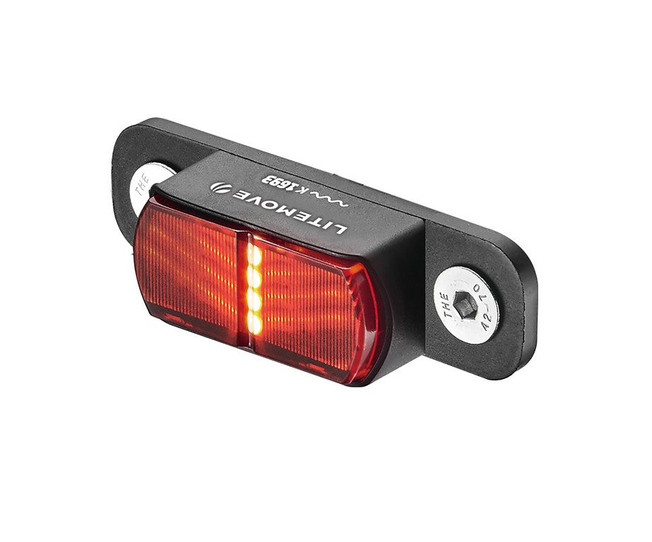 LITEMOVE TS-RK 6V (5-16V) LED-Rücklicht für E-Bikes, 50-mm-Gepäckträgerhalterung
