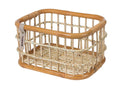 Cestino bici Basil Green Life Rattan M 39x29x22cm, marr. natur, ma. larghe
