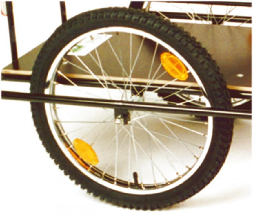 Speichenrad mit 20-Zoll-Reifen für den Anhänger „Der Roland“ mit Reifen