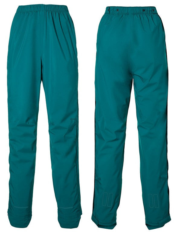 Pantaloni antipioggia Basil Skane teal green, t. XXL, uomo