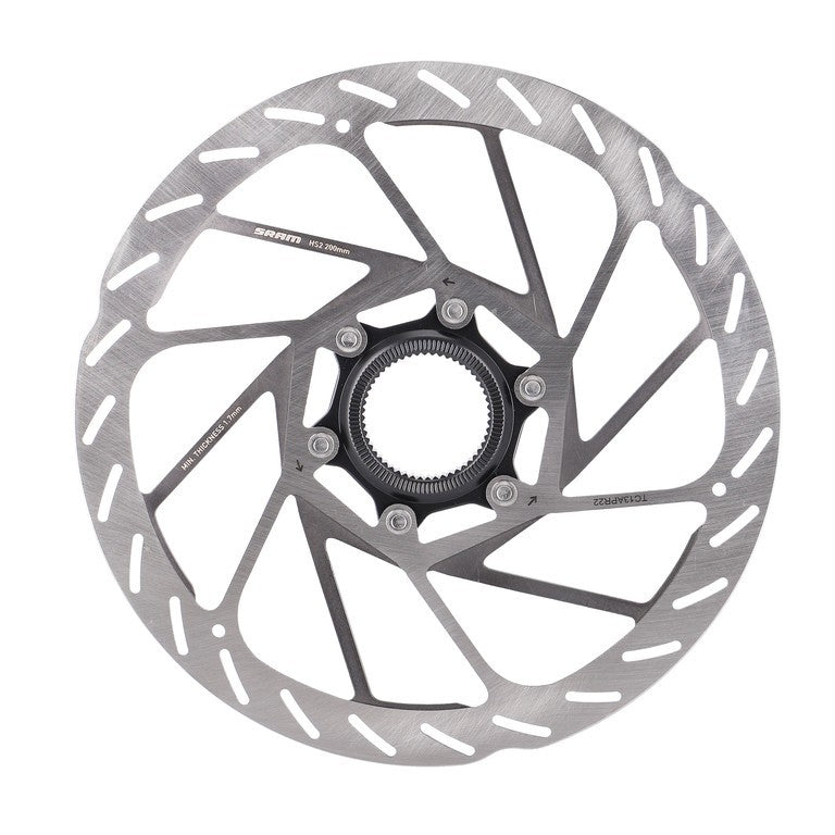 Disco freno SRAM DB HS2 Ø200mm, arg, Centerlock, arrotondato
