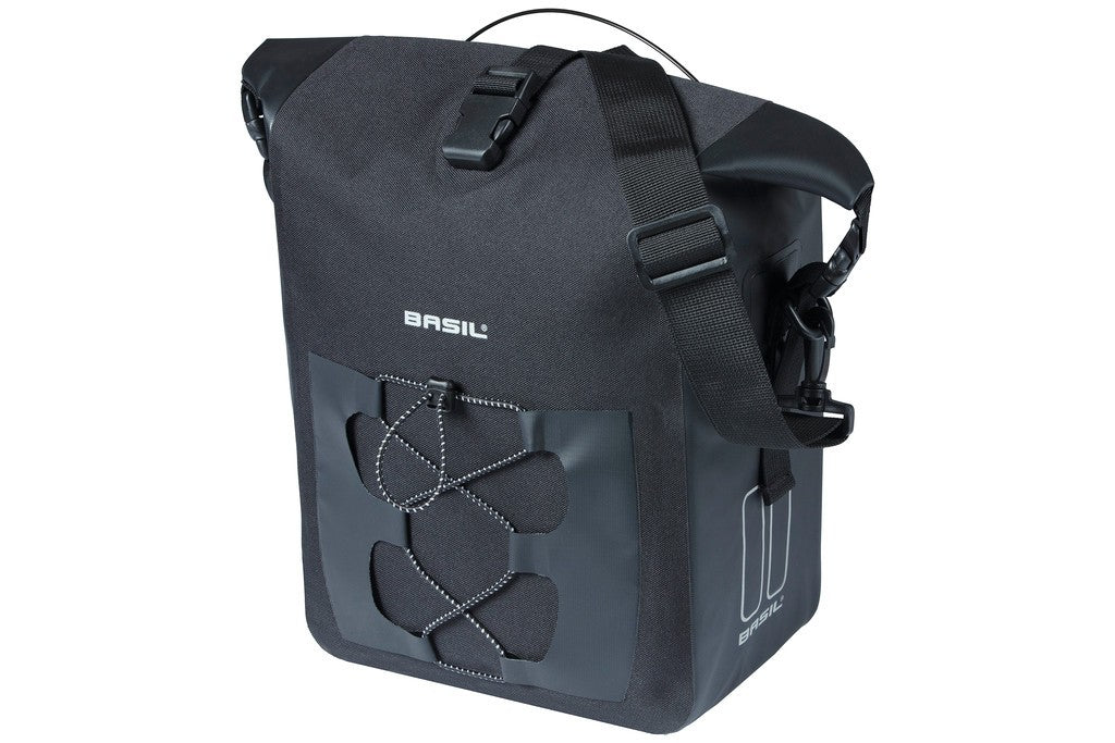 Borsa singola Basil Navigator M nero, 14l, MIK Studs