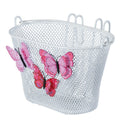 Cesta frontal infantil Basil Jasmin 20x28x19cm, color blanco/mariposa, m.str.