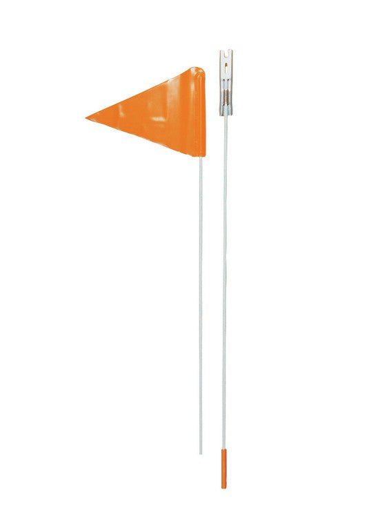 2-teiliger orangefarbener Sicherheitsfahnenmast, Achsenbefestigung