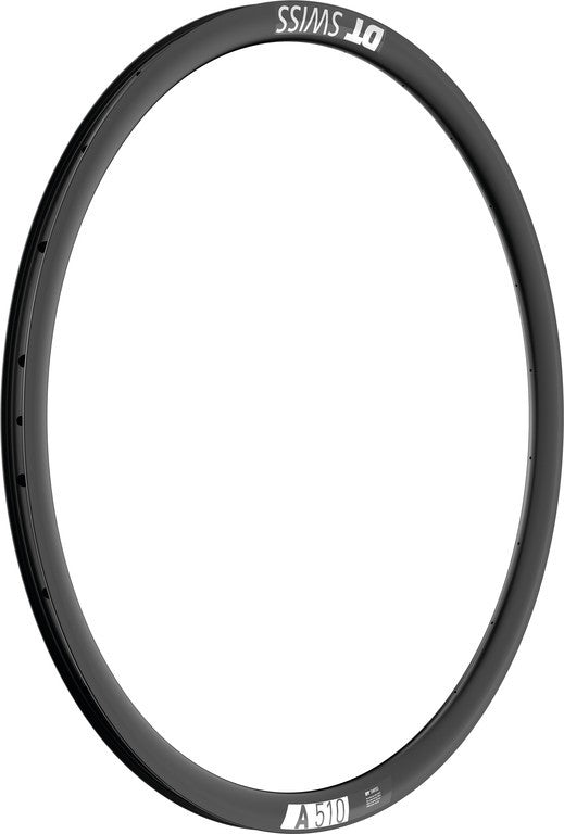 Cerchio DT Swiss A 510 DB 28", nero, 32 fori, 622-20, LV 6,5mm
