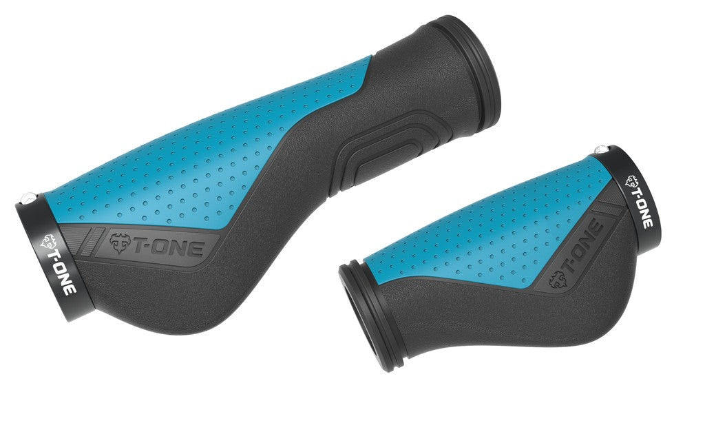T-One Ripple Ergo Griffe 90/130 mm, einzeln, schwarz/blau
