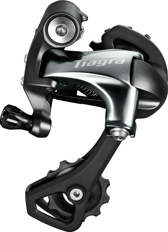 Deragl. post. Shimano Tiagra RD4700GS 10 vel., gabbia media, grigio