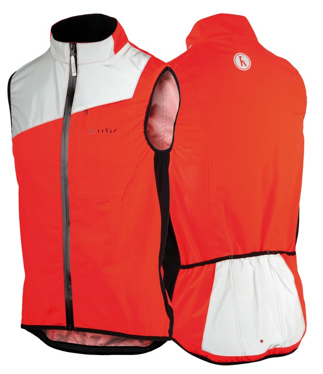 Gilet imp.antivento Wowow Hardknott rosso con striscia riflettente t.XS