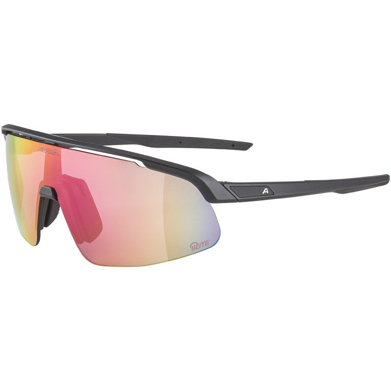Alpina TurboProS Q-Lite nr metal.op Sportbrille, rosa Gläser, Kat. 2, Road