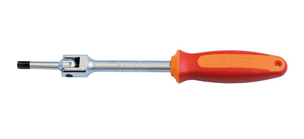 Chiave per pedali Unior rosso, 6mm, 1613S/1BI