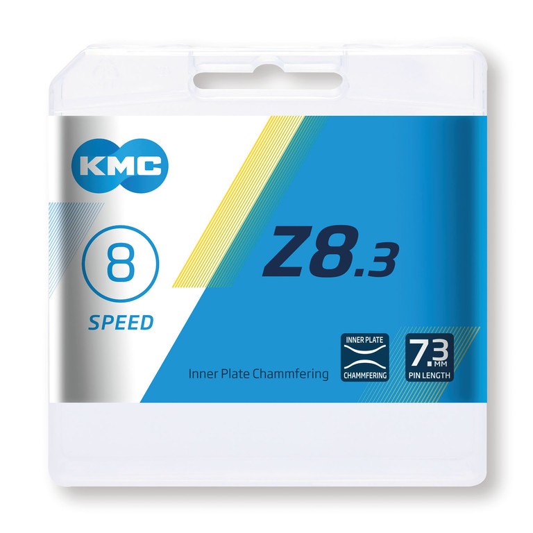KMC Z8 Silber/Grau Kette 1/2" x 3/32", 114 Glieder, 7,3 mm, 8-Gang