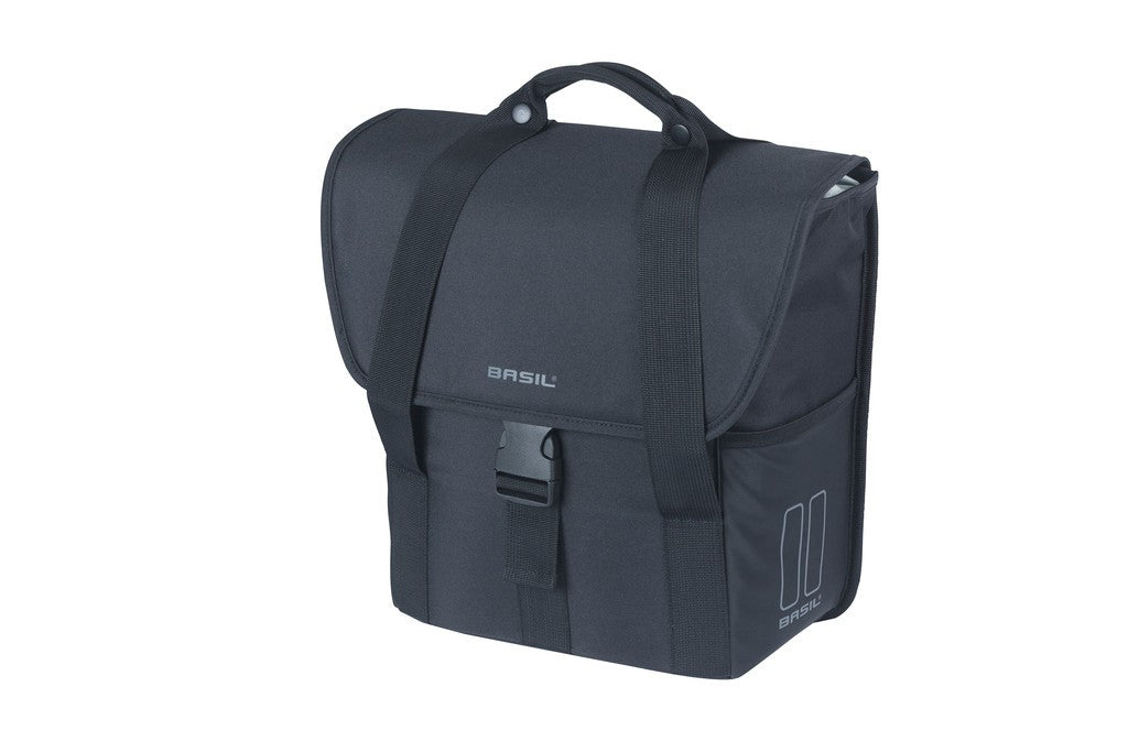 Basil Go Einzeltasche, einfarbig schwarz, 14 x 28 x 31 cm, 16 l