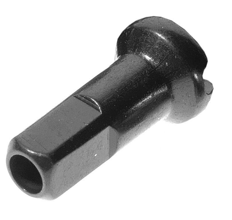 Boquilla de aluminio DT Swiss M 2X12, 100 unidades, negra, con cabeza redonda