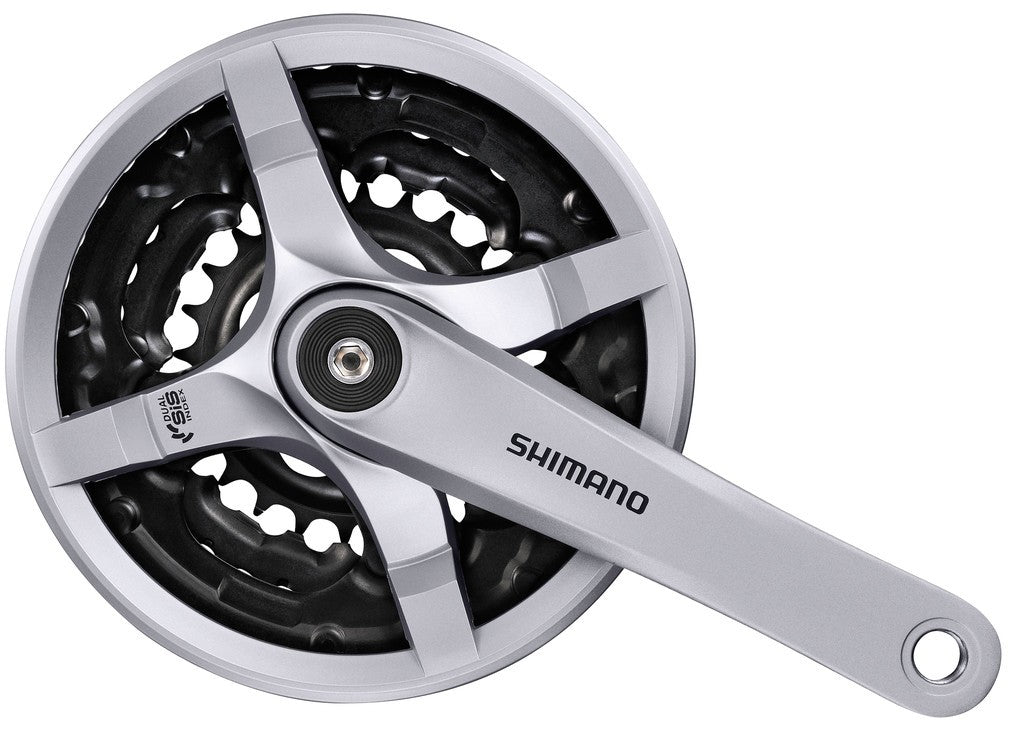 Guarnitura Shimano FC-TY501 6/7/8v,24/34/42d, 175mm, arg, c.paracat.