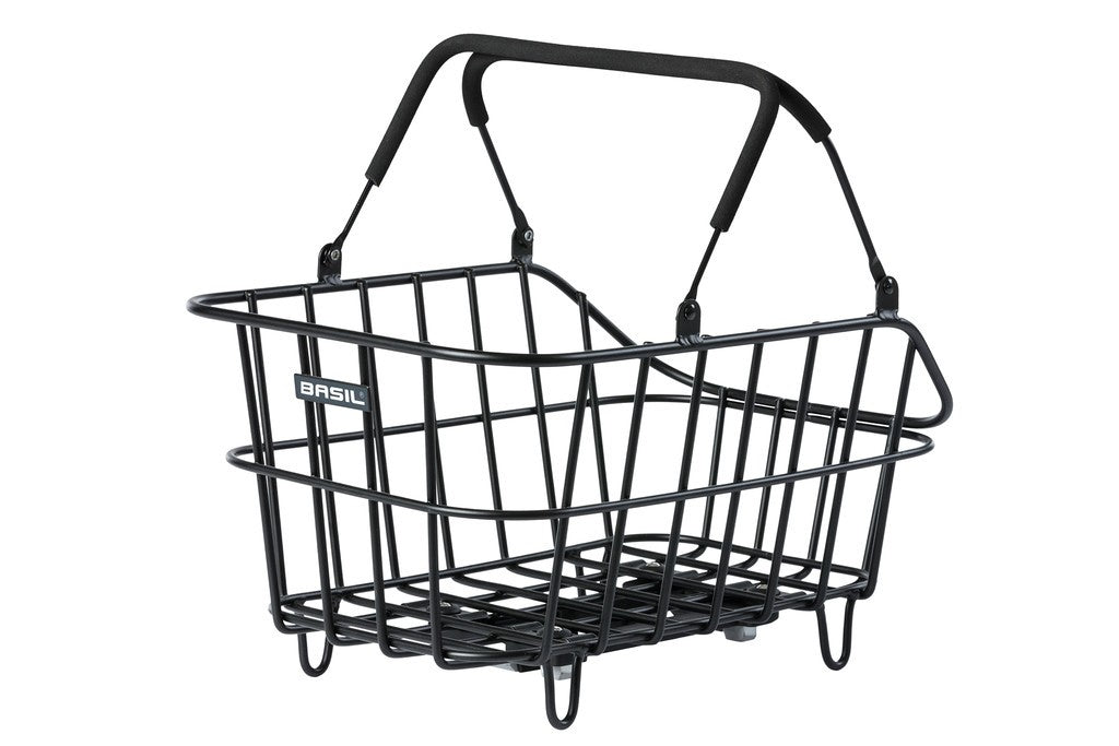 Basil Cento Alu MIK Heckkorb, matt schwarz, komplett, MIK