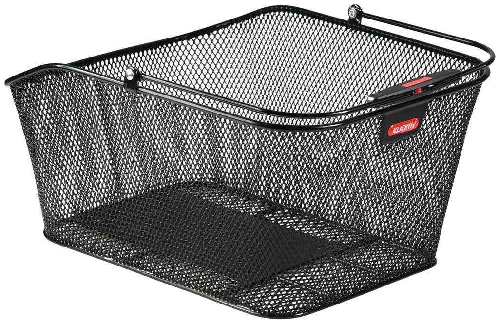 KLICKfix City zweiteiliger Heckkorb, 40 x 20 x 30 cm, schwarz, enges Netzgewebe