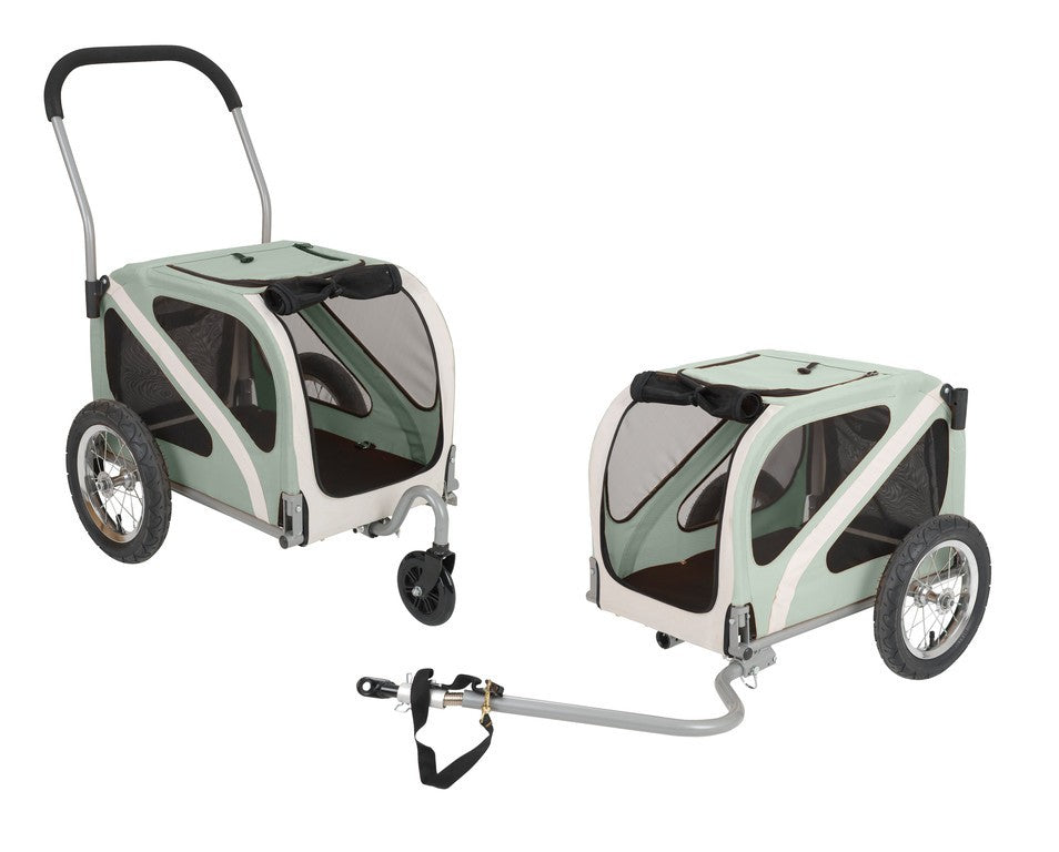 Rimorchio bici Dog Mini 12" fango/beige, p. mont. asse