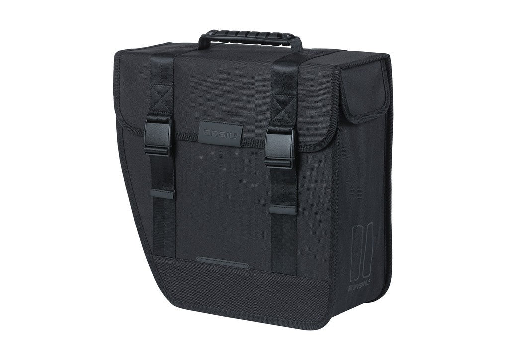Borsa singola Basil Tour sinistra nero, 34x14x34cm, 14 l