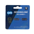 Missinglink KMC 11R DLC Reutilizable 2 piezas para cadenas de 5,65 mm, 11 V, color negro