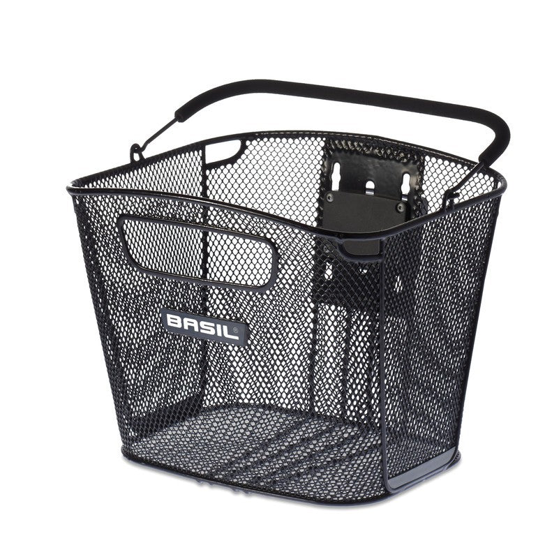 Cesta delantera Basil Bold KF 28x34x26,5cm, nr, m. str. c. supp.