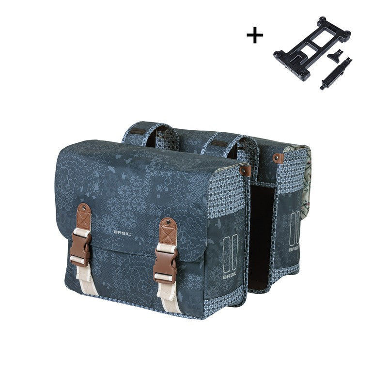 Borsa doppia Basil Bohème MIK blu indaco, 35l, MIK