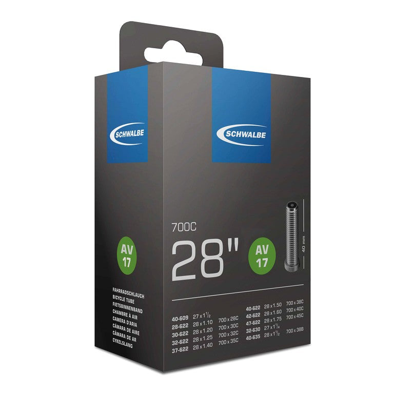 Cámara de aire Schwalbe VS 17 con película. 28x1 1/8-1.75" 28/47-622/635 AGV 40 mm