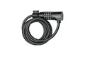 Candado de cable AXA Resolute180/8 Code, longitud 180 cm, Ø8 mm, negro
