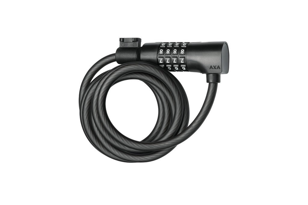 Candado de cable AXA Resolute180/8 Code, longitud 180 cm, Ø8 mm, negro