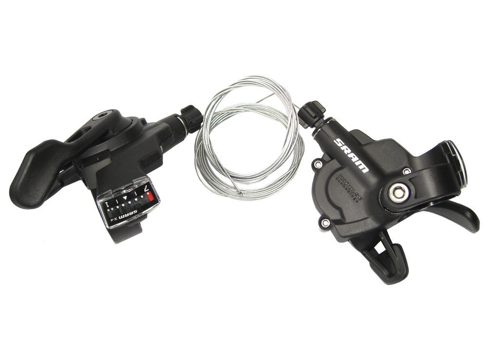 Juego de palancas de cambio SRAM X3 3x7 velocidades, color negro, 1:1, índice