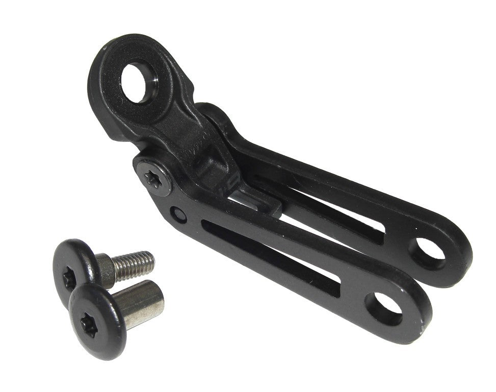 B&amp;M Lampenfassung, Aluminium, schwarz, Gabelbefestigung
