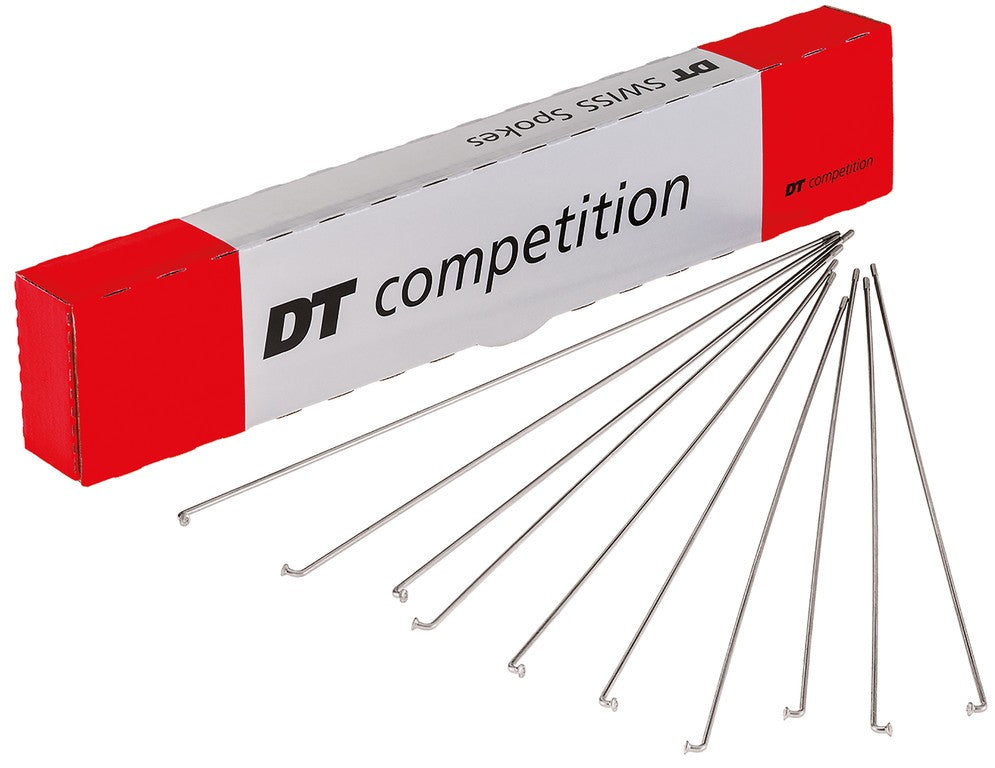 Raggi DT Swiss 2.0x1.8x2.0x256mm cart.100 pz. arg,Compet., senza nipple