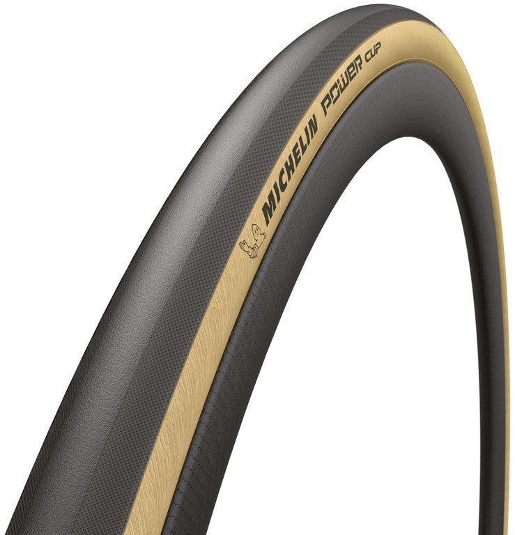 Michelin Power Cup Tubular de 28", 700x28C, 28-622, Negro/Clásico