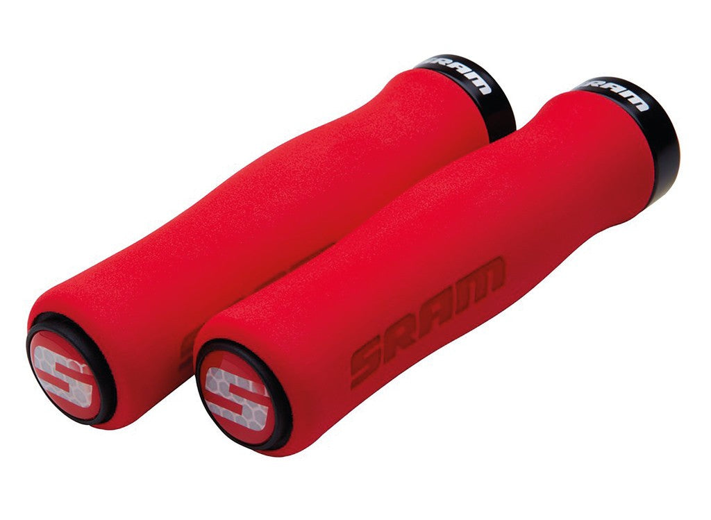 Manopole SRAM Contour Foam 129mm, Ø 22mm, singola, rosso/nero