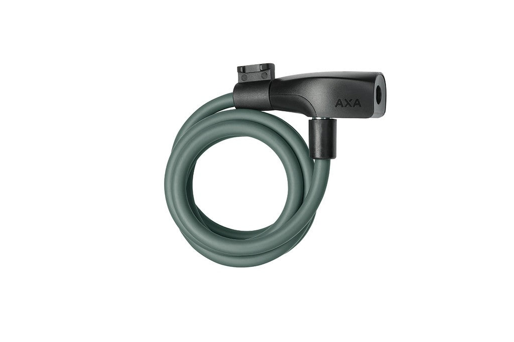 Candado de cable AXA Resolute 120/8, longitud 120 cm, Ø8 mm, verde militar